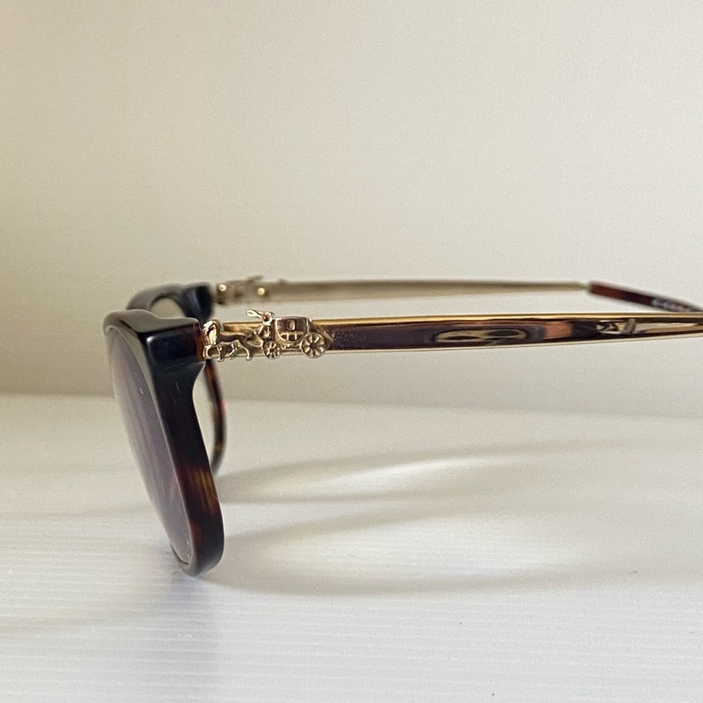 Coach Eyeglasses HC6110 Frame Dark Tortoise 5485 Size 50-16-140 Gold Accent Logo - Picture 12 of 13